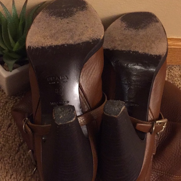 Authentic PRADA Soft Buttery Leather Boots Size 37 - Picture 7 of 8